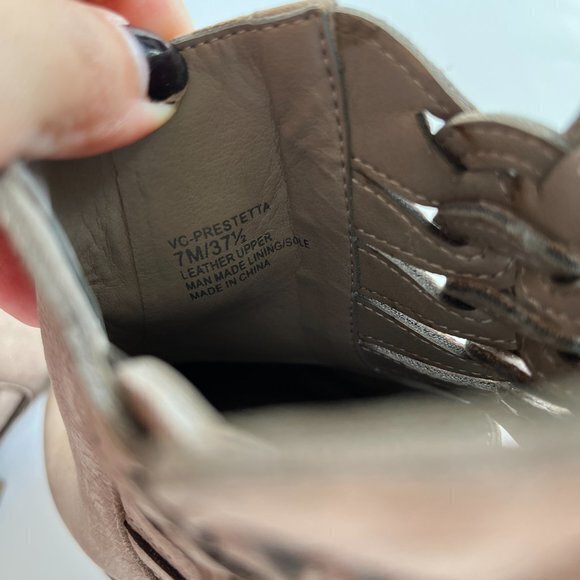 Vince Camuto Prestetta Boots Cutout Booties Rustic Brown Leather Size 7M… - Picture 7 of 10